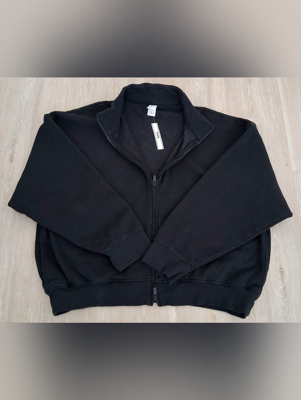 PINK Victoria's Secret Ivy Fleece Full-zip Sweatshirt Size XL - Picture 4 of 4